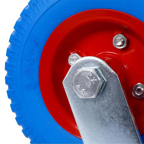 Close-up of heavy duty component for Eight Inch Caster Wheel Set Four Beefy Heavy Duty Flat Free Casters With 360 Degree Swivel