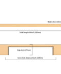Dimensions diagram for Ten Pack 5 Inch Center To Center Zinc Alloy Champagne Bronze Kitchen Cabinet Handles Drawer Pulls.