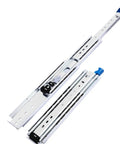 Heavy Duty Full Extension Drawer Slides, 58 Inch Ball Bearing Rails, 500 Lb Capacity Smooth Glide Tracks With Secure Lock, metallic rails with silicone tips