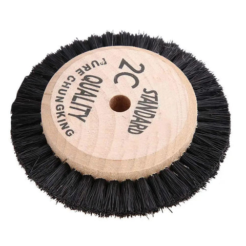 Built Like a Tank Heavy Duty Jewelry Polishing Buffing Wheel With Durable Bristle Hair Brush for Bench Grinder setup, 65-68mm size.