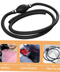Durable Transfer Hose Pump Siphon Kit For Cars And Equipment, Quick Hand Pump For Gasoline, Fuel And Oil, Easy Liquid Transfer, Optimizes Flow And Makes Siphoning A Breeze, black hose kit