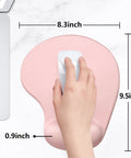 Ergonomic Gel Wrist Rest Mouse Pad With Non Slip PU Base Memory Foam Comfort For Pain Relief Super Comfy Pink Desk Pad
