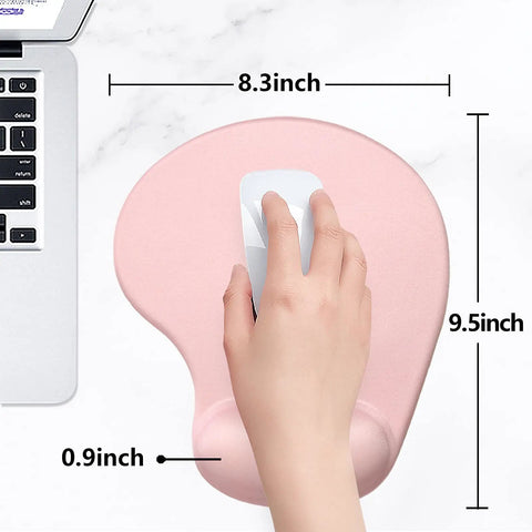 Ergonomic Gel Wrist Rest Mouse Pad With Non Slip PU Base Memory Foam Comfort For Pain Relief Super Comfy Pink Desk Pad