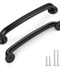5 Inch Hole Centers Black Zinc Alloy Cabinet Handles 10 Pack For Kitchen Drawers And Dresser Pulls Durable Cabinet Hardware With Warm Black Finish Scratch Resistant 128mm