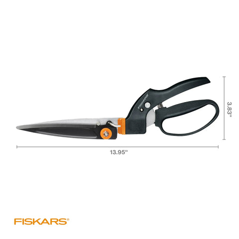 Swivel Grass Shears With 5 Inch Rotating Blades For Precision Edging At Any Angle Spring Action Handle No Slip Grip For All Day Comfort Lightweight Trim Tool In Black And Orange