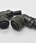 Dual 90 Degree Waterproof MS3108A 2811S Elbow CNC Machine Tool Connector with IP67 rating for industrial environments