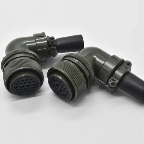 Dual 90 Degree Waterproof MS3108A 2811S Elbow CNC Machine Tool Connector with IP67 rating for industrial environments