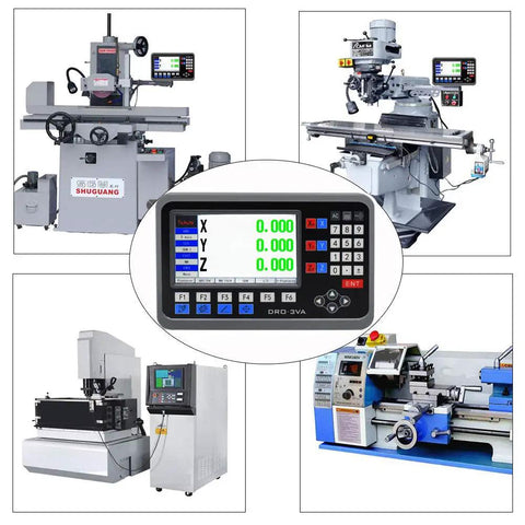 2 Axis Digital Readout DRO Display For Milling Machines And Lathes With 100 To 1000mm Linear Scale, 5um Resolution, LCD Display