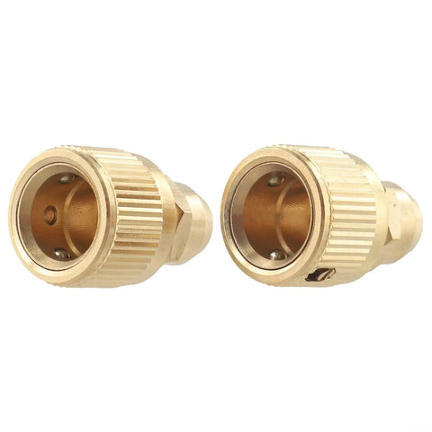 2-Pack Brass Garden Hose Repair Adapters For 3/8 Inch Expandable Hoses With Quick Connect Aluminum Alloy Fittings Kit