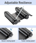 Matte black 3-inch double-action spring door hinge with screws for saloon cafe doors; 2-pack