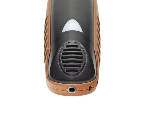 Pro Grade Contractor Amplifier Probe For Tracing Non Energized Cables Behind Walls With Built In Led Flashlight Signal Strength Indicator And Audio Feedback Rugged Short Circuit Locator And Cable Tester close-up of front view