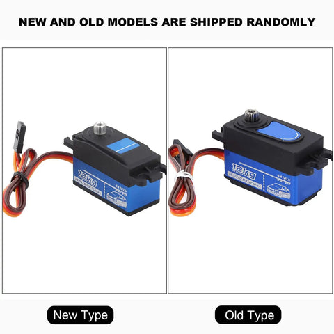 Badass Digital Servo For RC Rigs Packing Full Metal Gears And A Hefty 12 KG Stall Torque on left, old model on right.