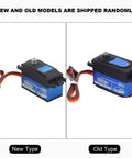 Robust 12Kg Digital Servo With Rugged Metal Gears For Remote Control Drift Cars, showing new and old model types.