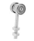 Stainless Steel Sliding Door Pulley With Double Bearings Heavy Duty V Groove Track Roller For Barn Doors Sliding Gates And Industrial Applications High Load Capacity Durable Steel Hardware 2 Pack close-up