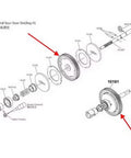 Diagram of 65T Steel Spur Gear Upgrade for Laegendary Thunder 1:10 RC Truck TH-3001 Replacement Accessory, part assembly shown