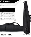 Soft Rifle Case With Adjustable Shoulder Sling And External Pocket Durable 44 Inch Long Gun Case For Shotguns And Scoped Rifles