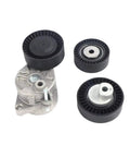 Get Your BMW Serpentine Belt Kit With Tensioner And Idler Pulley Timing Set To Fix Squealing Slipping Issues And Keep Your Engine Running Smooth Like Fresh Outta The Shop For 3 Series 5 Series X5 Z3 Models. black belt tensioner and idler pulleys