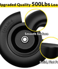 Flat Free 13x5.00-6 Tire And Wheel Set For Zero Turn Mowers, Built Tough No Flats, 500 Lb Load, black smooth surface