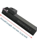 Lathe Grooving Tool Holder MGEHR1616-2 With 11 MGMN200-G Indexable Carbide Inserts, durable 40Cr steel, 100mm length