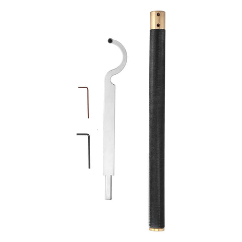 No Sweat Wood Lathe Hollowing Tool With Replaceable Tungsten Alloy Blade and comfy aluminum handle, 14.2 in. tool set.