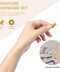 Hand holding a zinc alloy dowel pin; part of a Hidden Shelf Support Bracket Set With Zinc Alloy Dowel Pin Connectors For Cabinet.