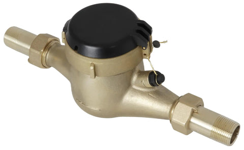 Three Quarter Inch Water Meter Lead Free Brass NSF Certified Multi Jet Gallons Horizontal Installation