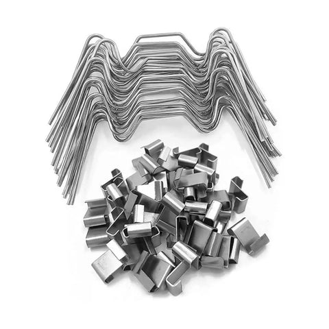 Three Sets Greenhouse Panel Clips Stainless Steel Glazing Clamps W Type And Z Overlap Clips 300 Pieces Heavy Duty Replacement Tool For Glass Panels Weatherproof