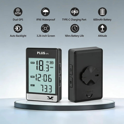 Wireless GPS Bike Computer With 3.26 Inch LCD Display IPX6 Waterproof For Road Mountain And Gravel Riding, Dual Satellite GPS And BDS Lock For Precise Real Time Speed, Distance, And Route Data And Professional Data Analysis