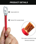Hella Sturdy Twin Pack 4 Gauge Battery Cable 18 Inch Pure Copper Power Inverter Wire With Large Ring Terminals displayed with details.