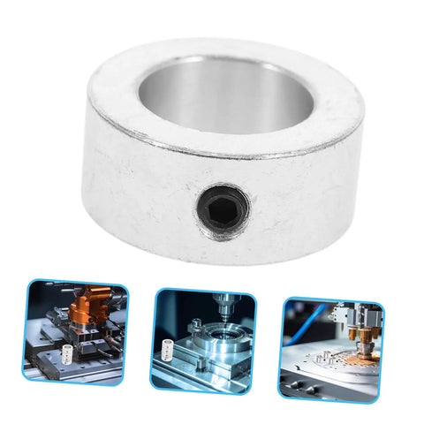 Solid Steel Locking Ring Kit With Hex Spanner For Secure Shaft Collar In Industrial Machinery Drive Shafts Easy Install Stable Fit Compatible With Various Sizes Gear Stays Locked Down Tight No Fretting Needed Just Rock Your Rig Daily Fo Sho, silver shaft collar close-up