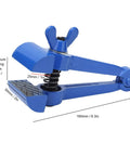 50mm Hand Vise For Machinists And DIYers, Cast Steel Clamp Tool With Locking Jaw And Non Slip Grips, Precise Clamping For Lightweight Workpieces, Great For Maintenance, Milling, And Small Scale Projects, blue hand vise with 50mm jaw and 30mm opening
