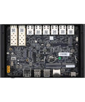 Intel Core i3-10110U Mini PC With Dual 10G SFP Plus And Six 2.5GBE LAN Ports internal motherboard layout with ports and components.