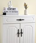 Round Cabinet Knob With Back Plate Set 20 Pack Oil Rubbed Bronze 1.2 Inch Knobs And 5.8 Inch Back Plates on white cabinet