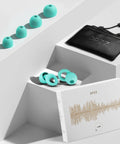 Ultra Comfortable Noise Canceling Earplugs For Sleep And Focus, Flexible Reusable Two Pack, storage pouch and packaging