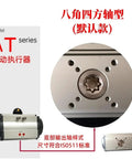 Built Tough At Type Double Acting Pneumatic Actuator Cylinder For Automated Doors With Plug And Play Solenoid Valve Manifold Filter Regulator And Zero Hassle Brackets, detailed view of cylinder end connections.