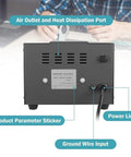 Back view of 1000W Hot Air Soldering Station with label, power line, and ports visible.