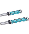 Heavy Duty Trim Spiral Router Bit 3 4 Inch Cutting Diameter With Double Bearings, premium carbide material for furniture crafting and DIY.