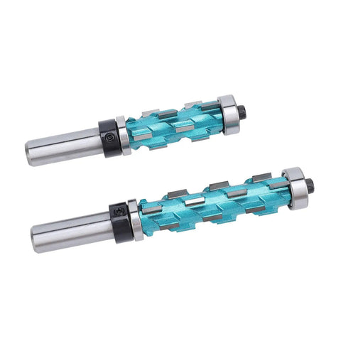 Heavy Duty Trim Spiral Router Bit 3 4 Inch Cutting Diameter With Double Bearings, premium carbide material for furniture crafting and DIY.
