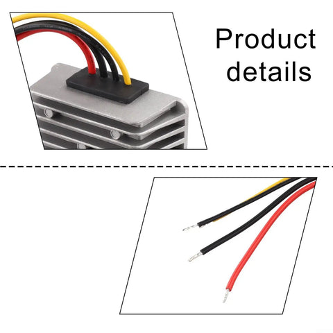 Product details of Heavy DC To DC Step Up Converter Boosts 12V Or 24V Straight To 48V Output At 5A IP68 Waterproof with wiring.