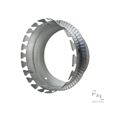 Rock Solid 9 Inch Galvanized Steel Ductboard Take Off Collar Made For Fast Plenum Hook Ups And Lock Tight Rigging That Will Never Fold On Demanding Hvac Install Jobs