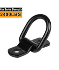 Beefy Heavy Duty D Ring Tie Down Anchors And Hooks For Trailer, Truck Bed, Camper And Pickup - Surface Mount, Enclosed Points, 2400-Pound Capacity Per Ring, Zinc Plated Solid Steel, 10 Pack