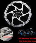 160mm stainless rotor and fixing screws from All In One Bike Front And Rear Disc Brake Kit With Calipers in red finish