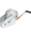 Heavy Duty Manual Pulling Winch For Boat Trailers And Industrial Hauling, 3200 Lb Capacity, 2 Speed Gear, Rust Resistant Finish