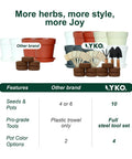 Indoor Herb Garden Starter Kit With 33 Pieces Four Color Pots Soil And Tools Complete Kitchen Herb Garden For Fresh Herbs All Year Round Perfect Gift For Plant Lovers And Home Cooks comparison chart with other brand.