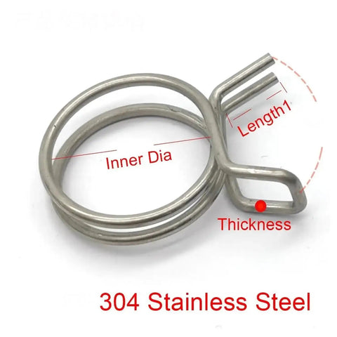 10 Pcs Adjustable 5mm To 30mm Spring Clamps For Fuel Lines Water Pipes Hose Tubing Steel Pipe Clamps Kit With Elastic Sealing Buckles That Are Totally Solid And Super Durable For Any DIY Project Or Auto Repair Job You Got Going On, 304 stainless steel