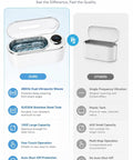 Ultrasonic Jewelry Cleaner Delivers Knockout Deep Clean With 48KHz Waves 440Ml Tank smart touch controls comparison with competitor.