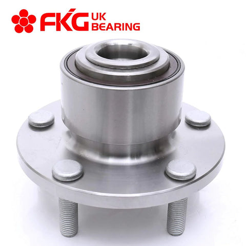 Plug And Play Front Wheel Bearing Hub Assembly for 2004 Mazda 3, 5 Lugs, Front Left Or Right Fit, shown from front view