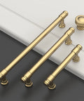 Champagne Bronze Cabinet Pulls 10 Pack Heavy Duty Solid Kitchen Drawer Handles 5 Inch Hole Center 128mm Durable Metal Hardware displayed