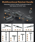 All In One Magnetic Screwdriver Set With 71 Pieces, Detachable Handle, Ratchet Head, dimensions for flexible use