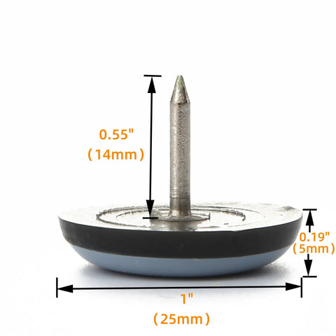 1 Inch Nail On Furniture Sliders 24 Pack Heavy Duty PTFE Teflon Chair Sliders Glides For Wooden Furniture Move Heavy Furniture Smoothly And Safely Floor Protectors To Prevent Scratches And Dents